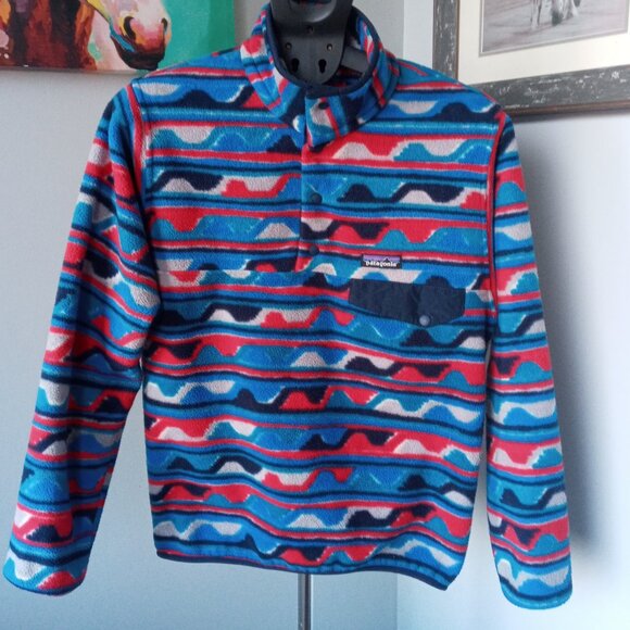 Patagonia Synchilla Snap-T Pullover Delta Navy Blue Fleece Size Small - Picture 2 of 8